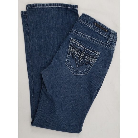 Rhythm in Blues ~ Women's Jeans ~ Embellished ~ Sz 6R - Picture 1 of 12